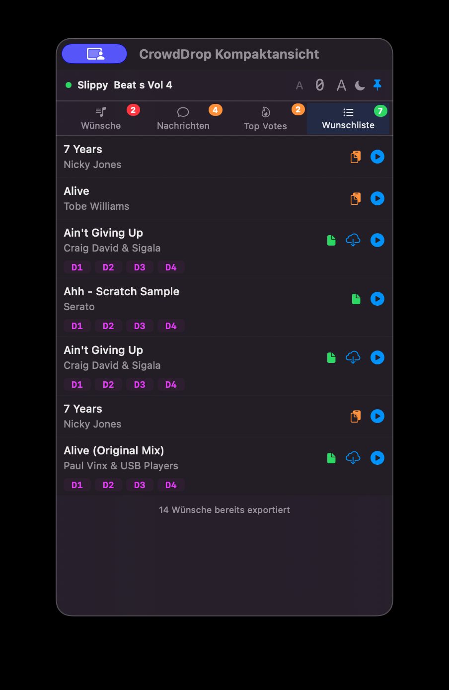 Compact View – Wishlist