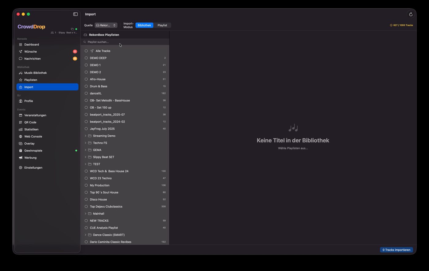 Import aus DJ-Software