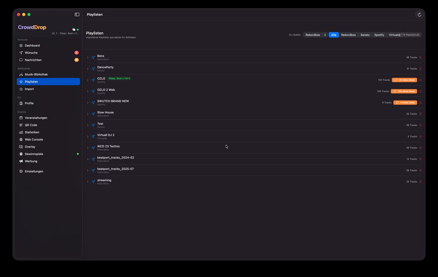 Playlisten-Verwaltung