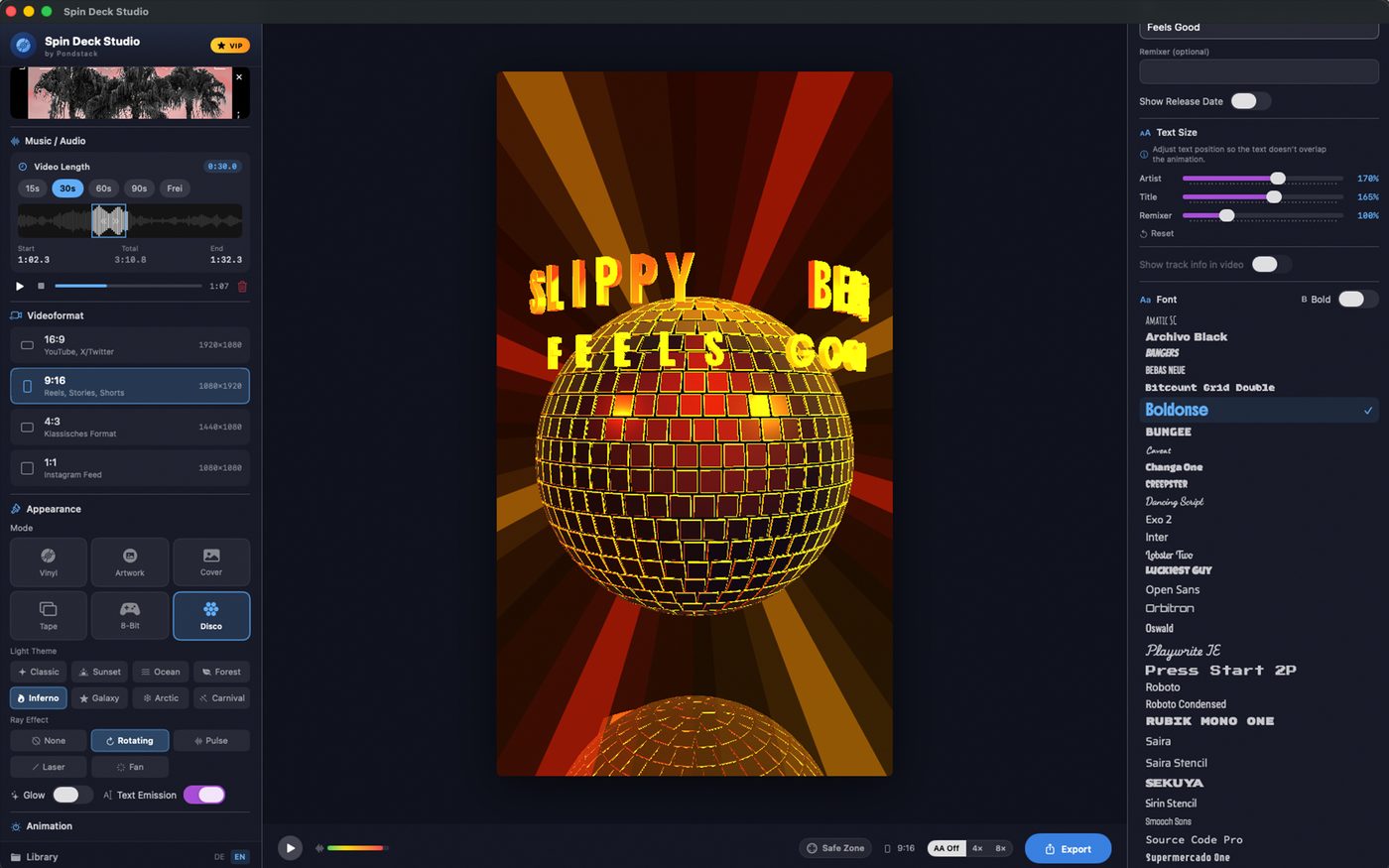 Disco 3D Modus – SceneKit Spiegelball
